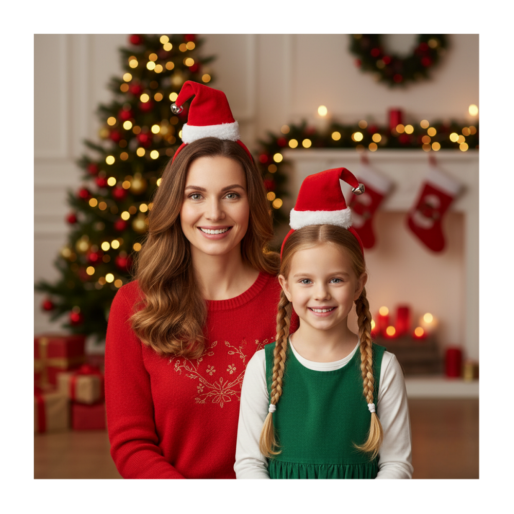 Pack 3 Gorros Cintillos De Viejo Pascuero Navidad 2025-4