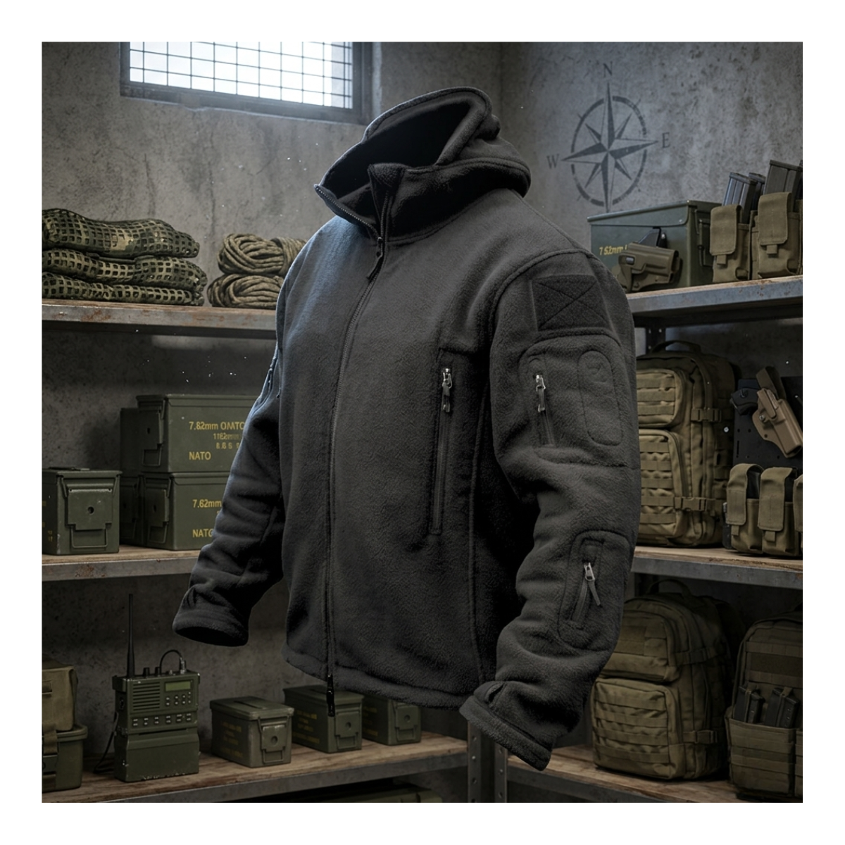 Polar Chaqueta Polerón Micropolar Táctico Invierno-5