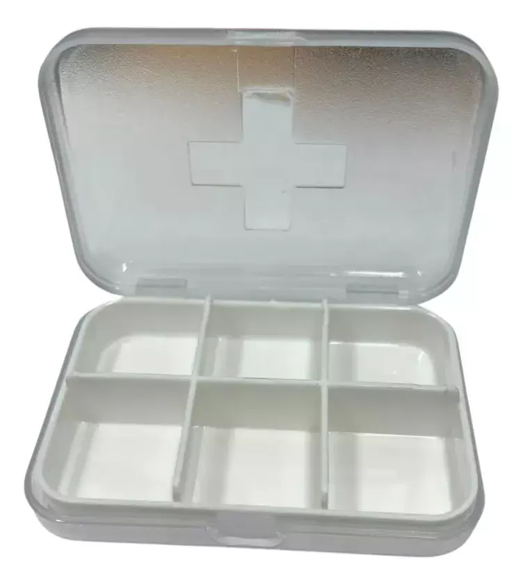 Pastillero Compacto para Medicamentos con Trituradora Cortador y Compartimentos-3