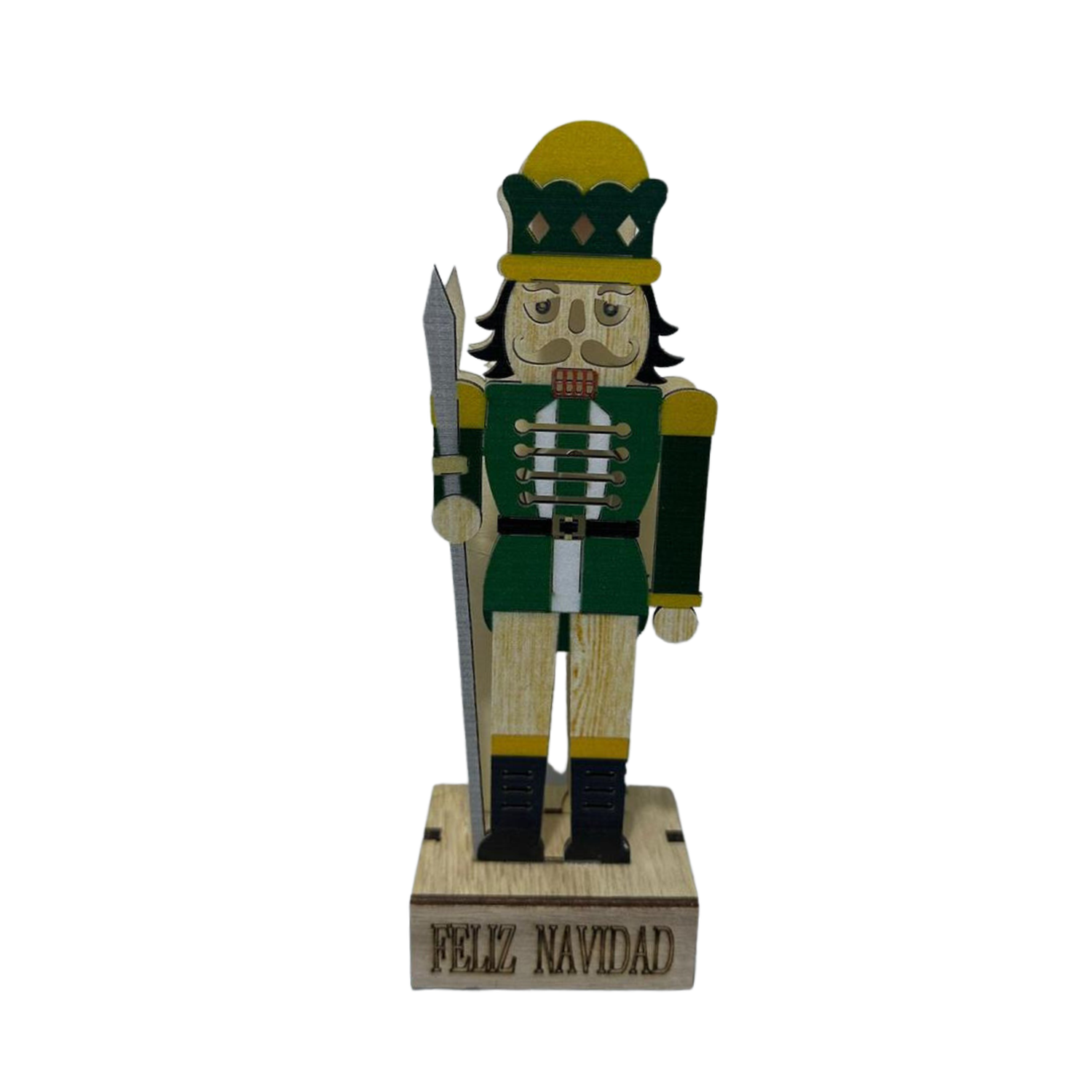 Soldado Cascanueces Luz Led Navideño Adorno Navidad Deco-0