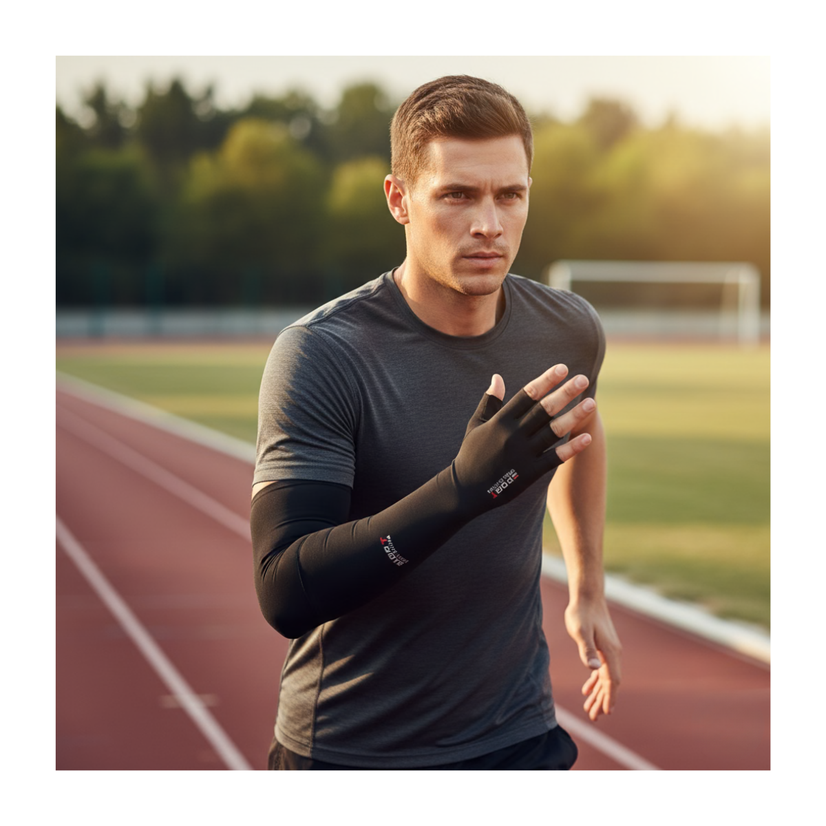 Mangas Compresión Brazo Camuflaje UV Invierno Talla Única Color Negro-7