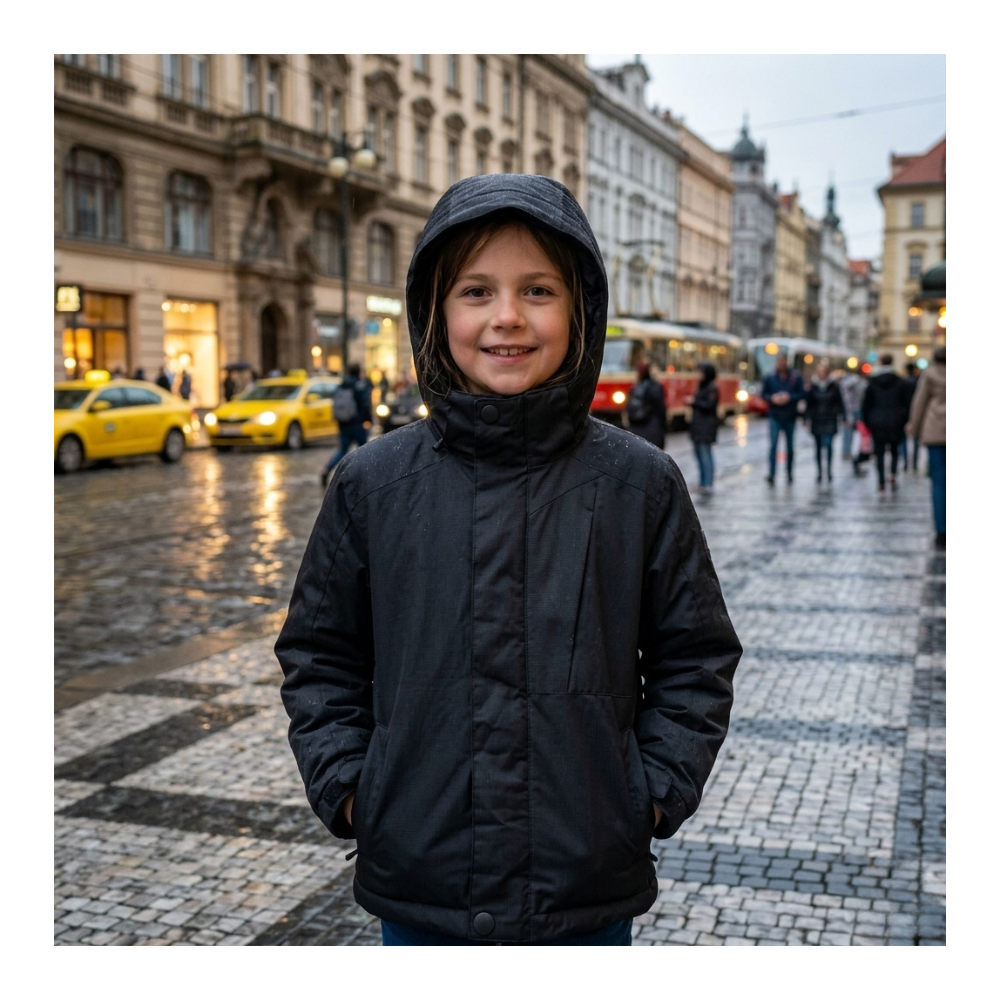 Chaqueta Térmica Softshell para Niños Impermeable y Cortavientos-6