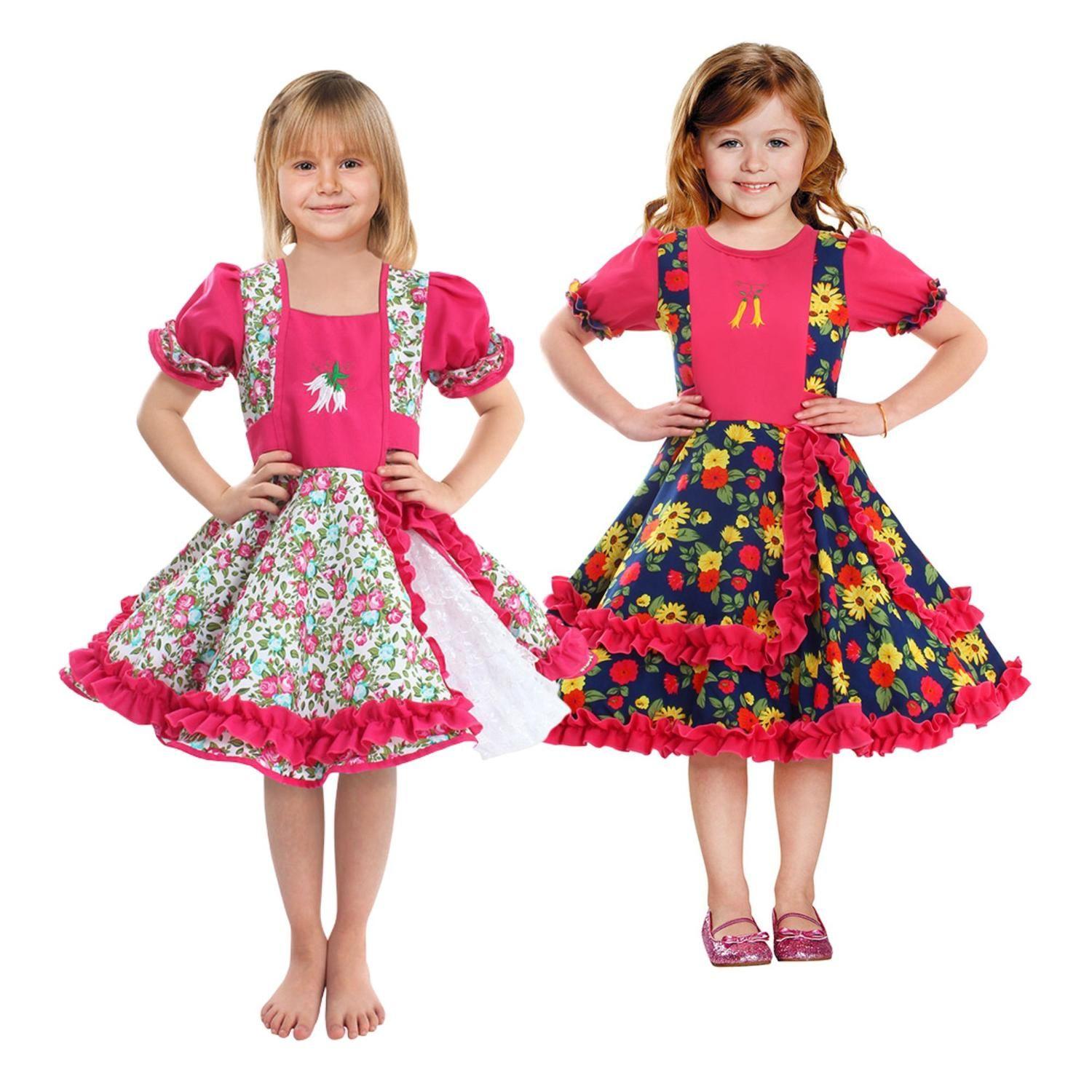 Vestido HUASA CHINITA Floreado Fiestas Patrias Modelos Colores-4