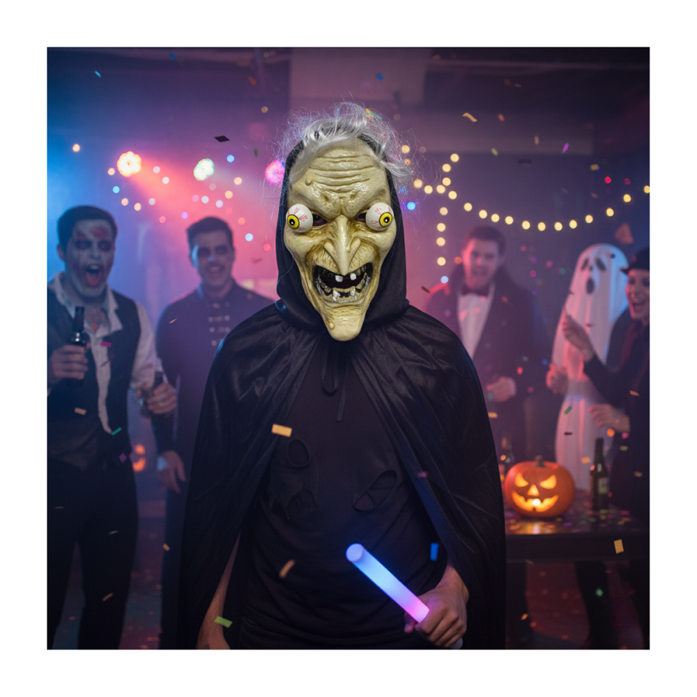 Disfraz Máscara Bruja Aterradora Halloween 2025-4