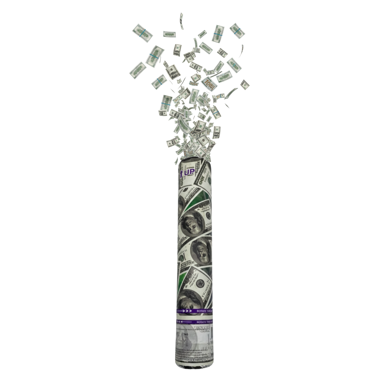 Pack 3 Cañón Confeti Dólar Cotillón Año Nuevo-2