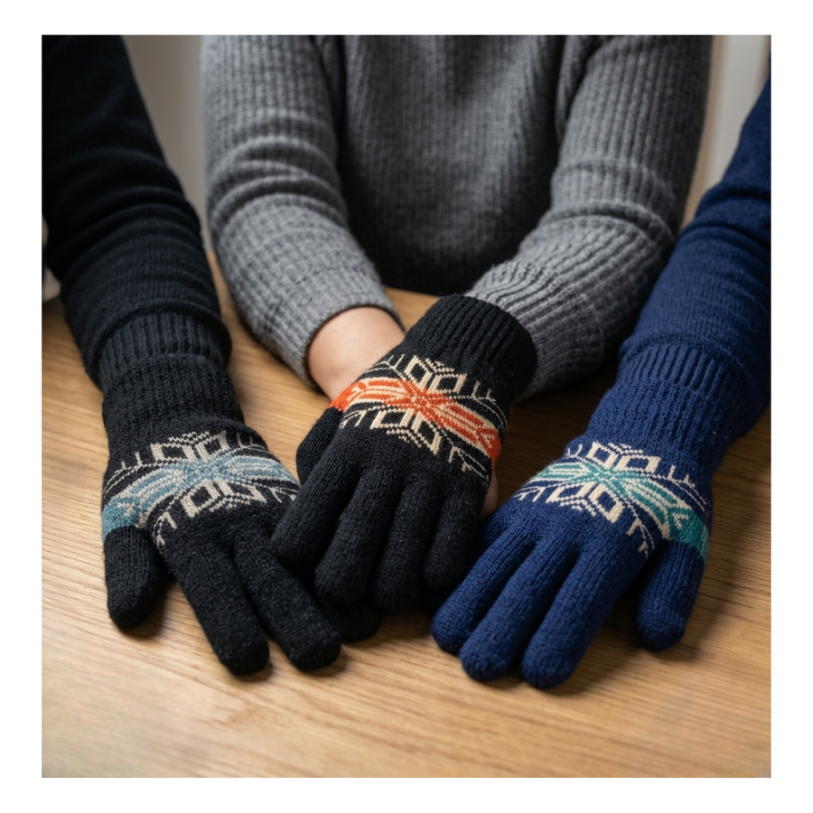 Pack 3 Guantes De Lana Térmico Con Chiporro Surtidos-7