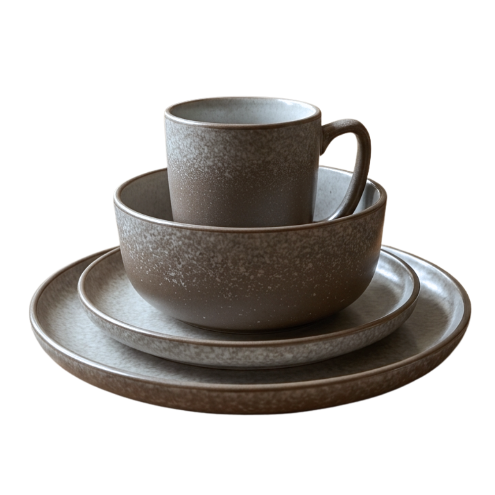 Set De Vajilla Completo 16 Piezas Stoneware Diseño Orgánico-2