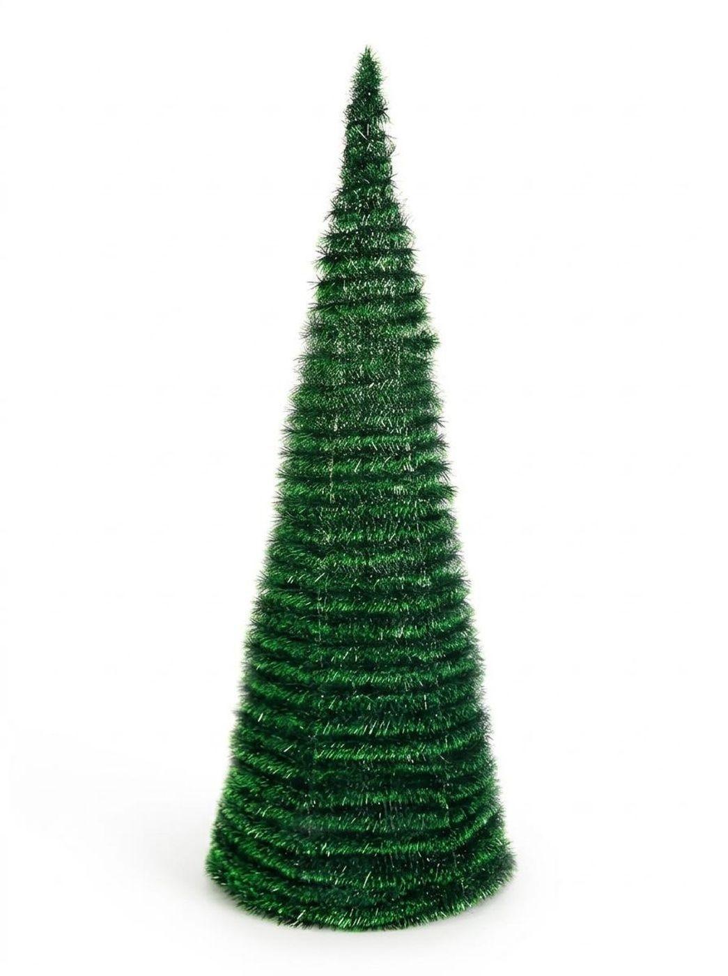 Árbol De Navidad Plegable Decoración Felices Fiestas Verde 180cm-0