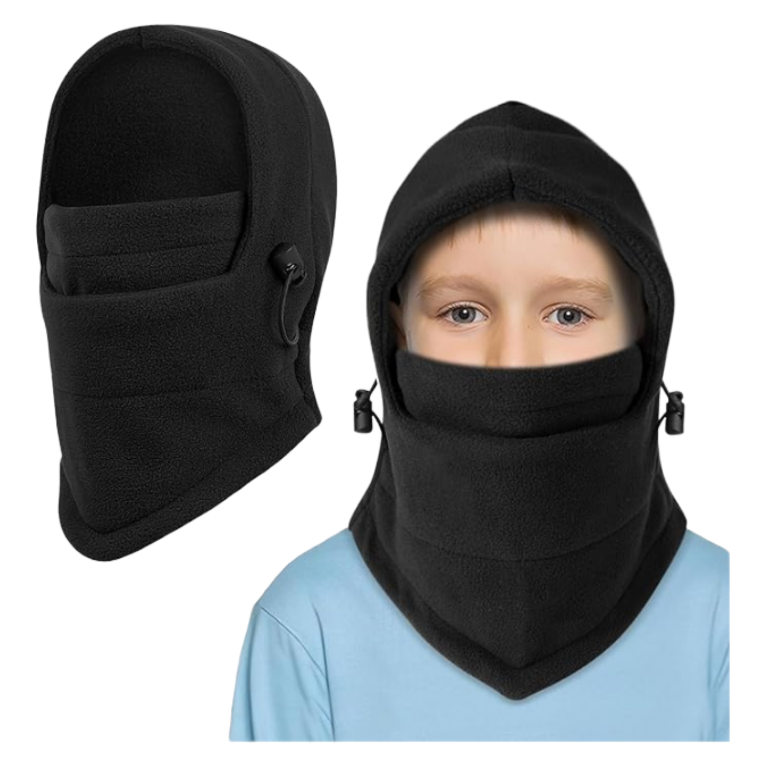 Gorro Pasamontañas De Polar Ajustable Para Niños Niñas Invierno-0
