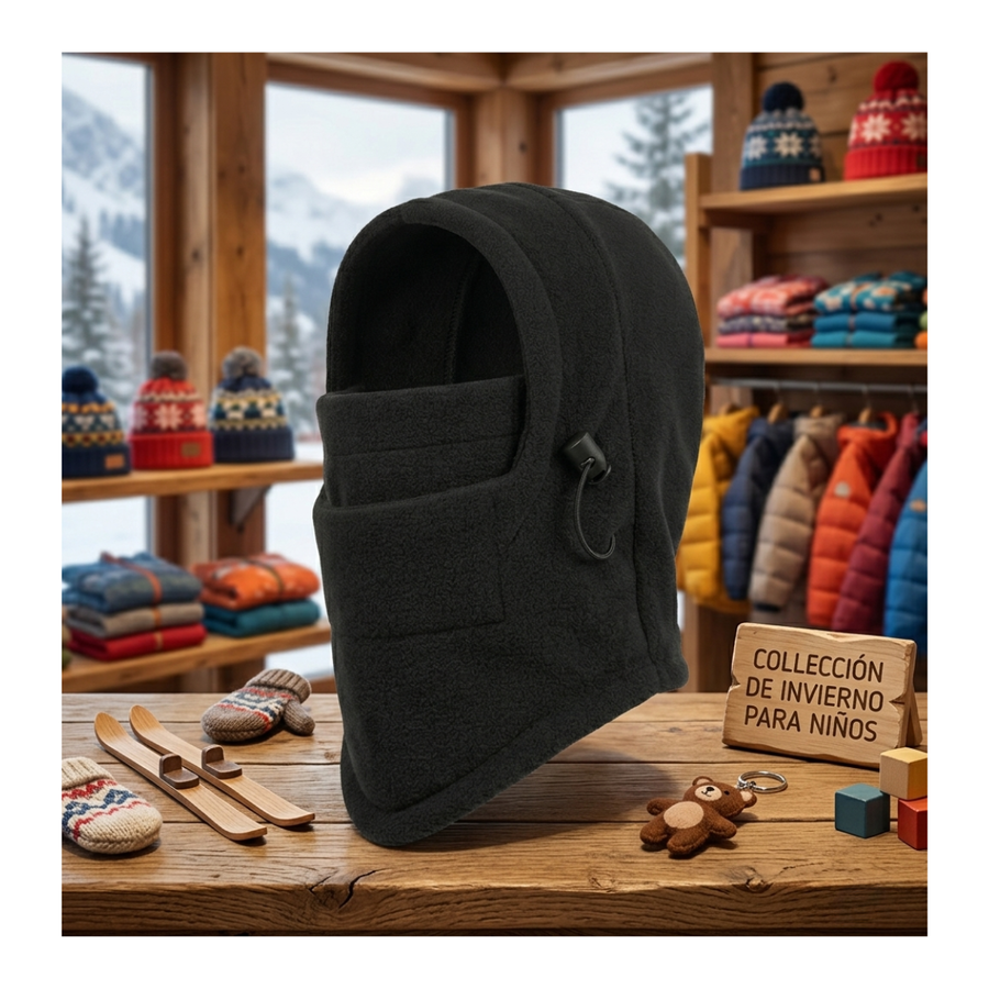 Gorro Pasamontañas De Polar Ajustable Para Niños Niñas Invierno-4