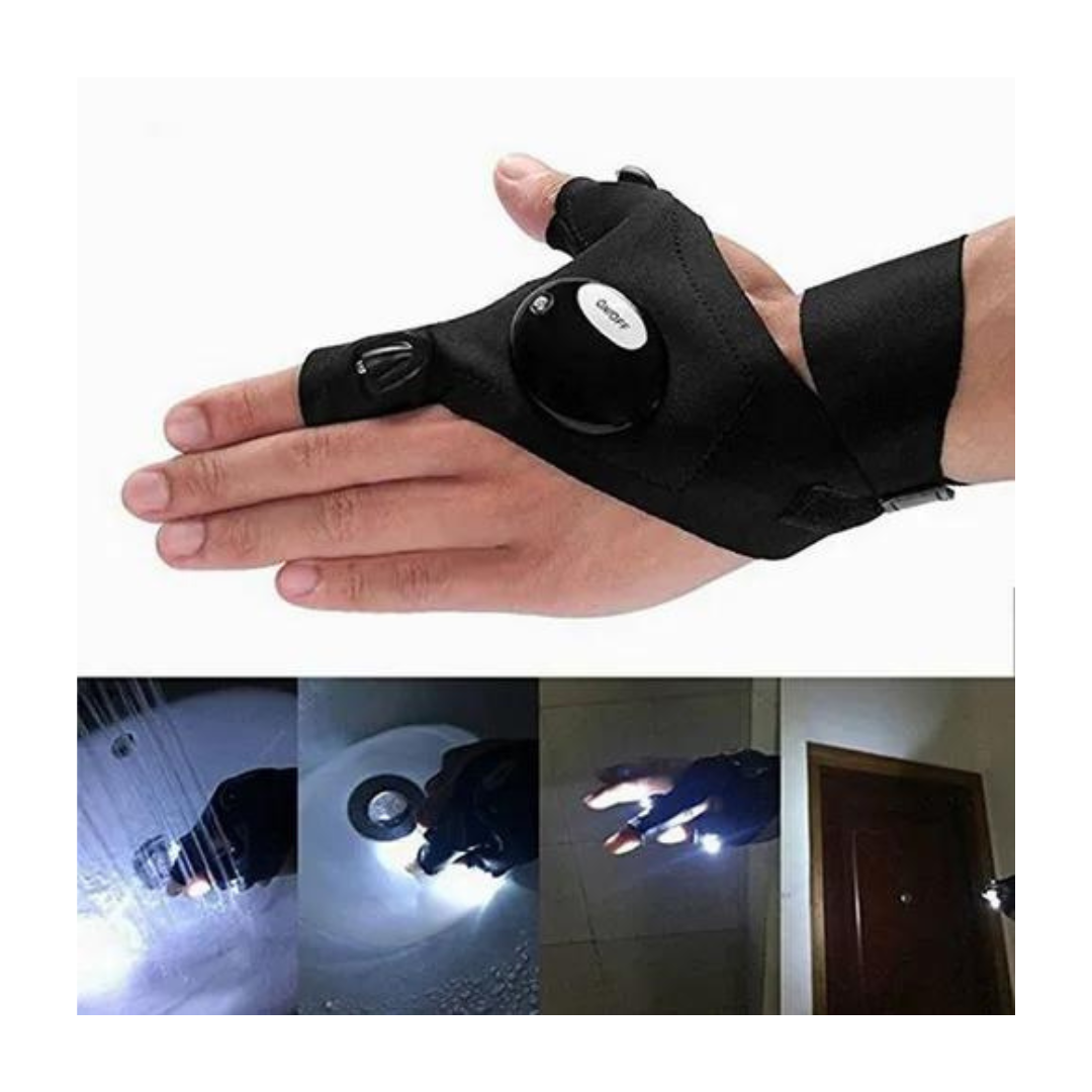 Guante Linterna Led - Bici Caza Pesca-4