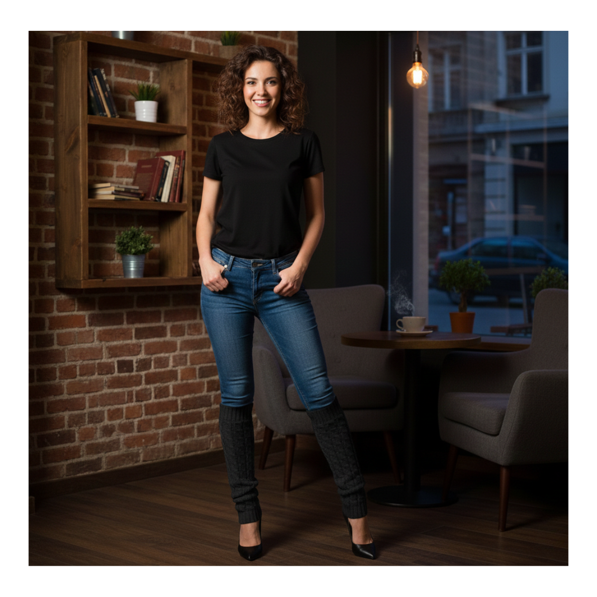 Polainas Calentadores Tejido Trenzado Colores Variados Mujer Niña Elegante 100% Lana-2