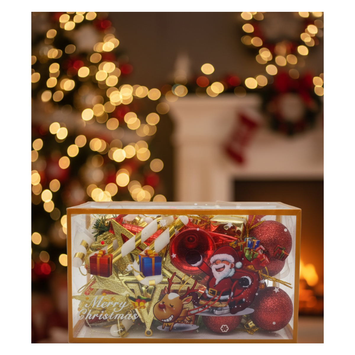 Pack Accesorios Para Arbol De Navidad Bolas Pinos Mix Colores-3