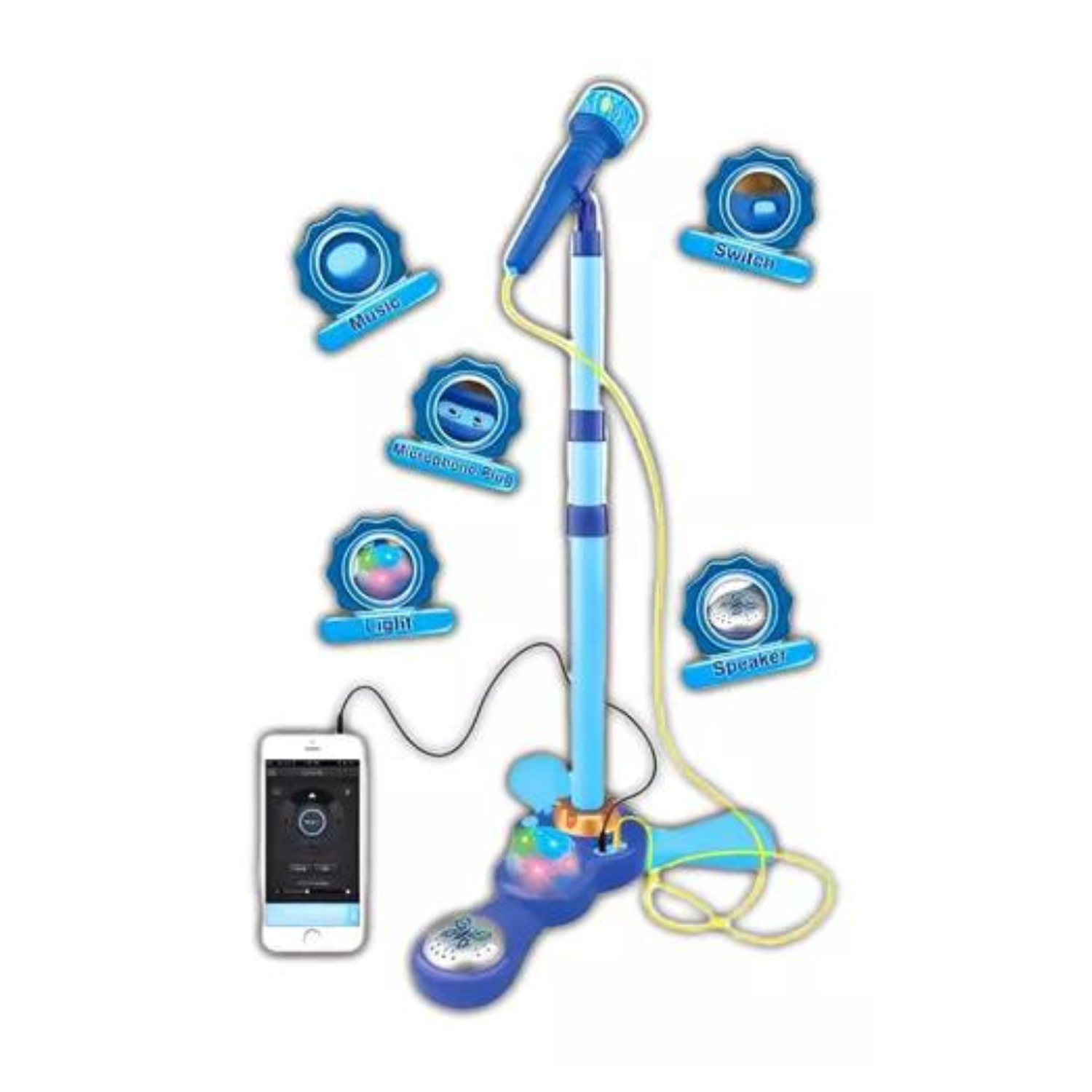 Microfono Pedestal Juguete Mp3 Con Luces Infantil-1
