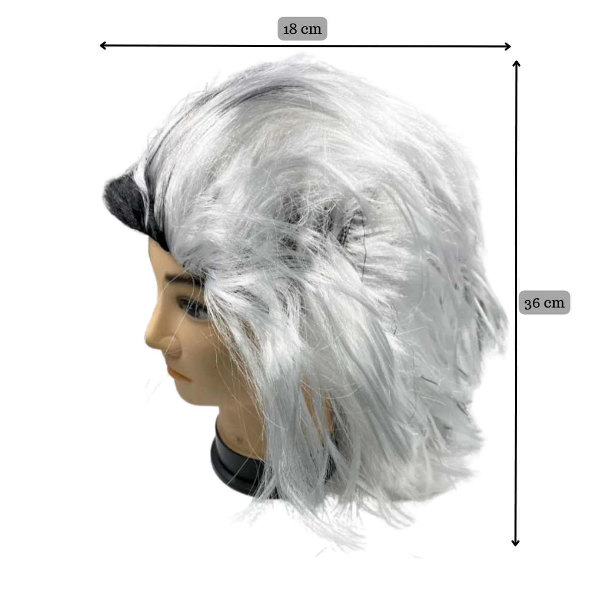 Peluca Cruella De Vil 101 Dalmatas Hallowen 2025-2
