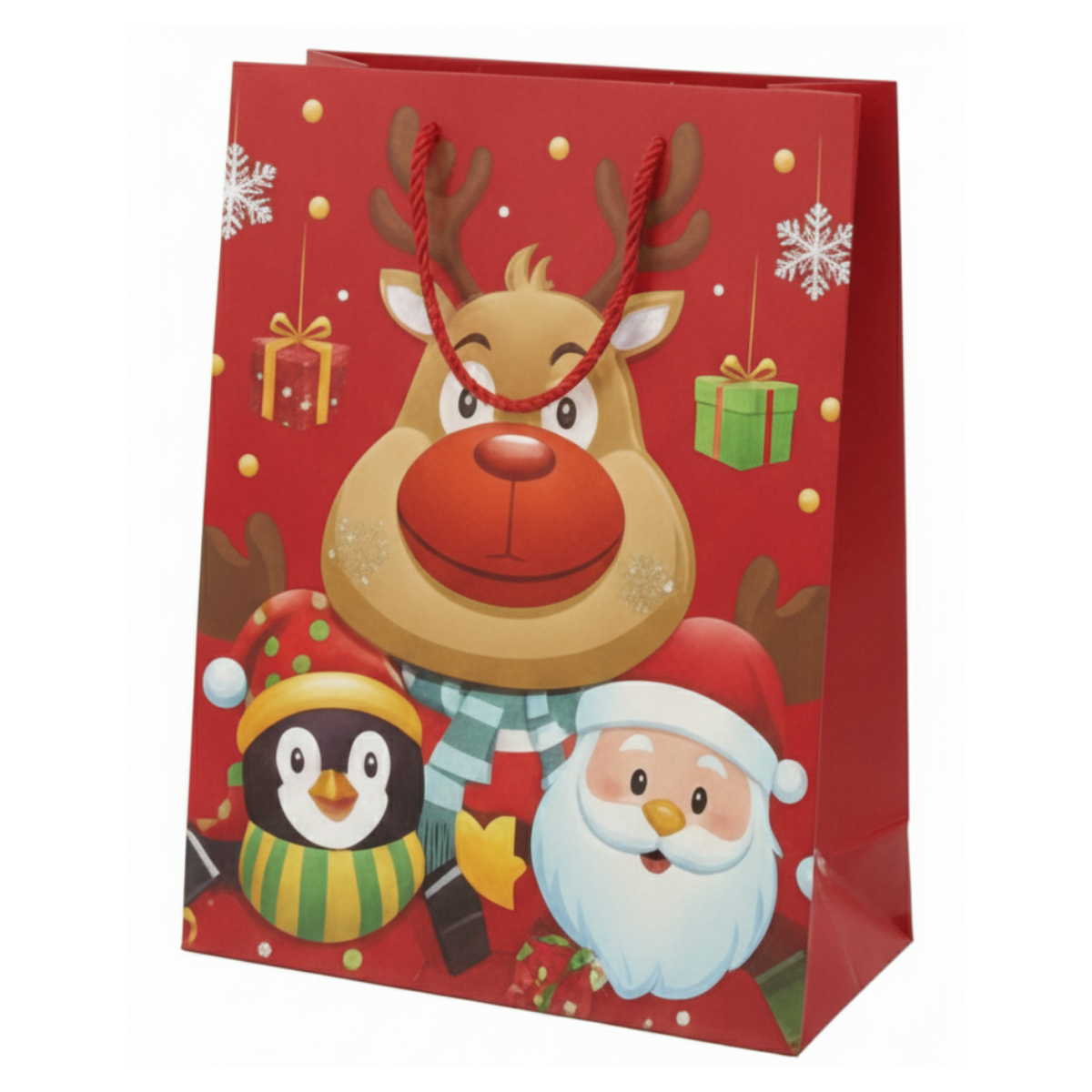 Pack 12 Bolsas De Regalo Navidad Mediana 30x16x10 cm Diseños Surtido-2