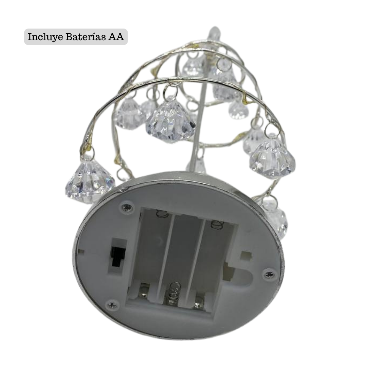 Árbol Navidad Led 27 Cm Metal Tradicional Con Adornos Navidad 2025-3