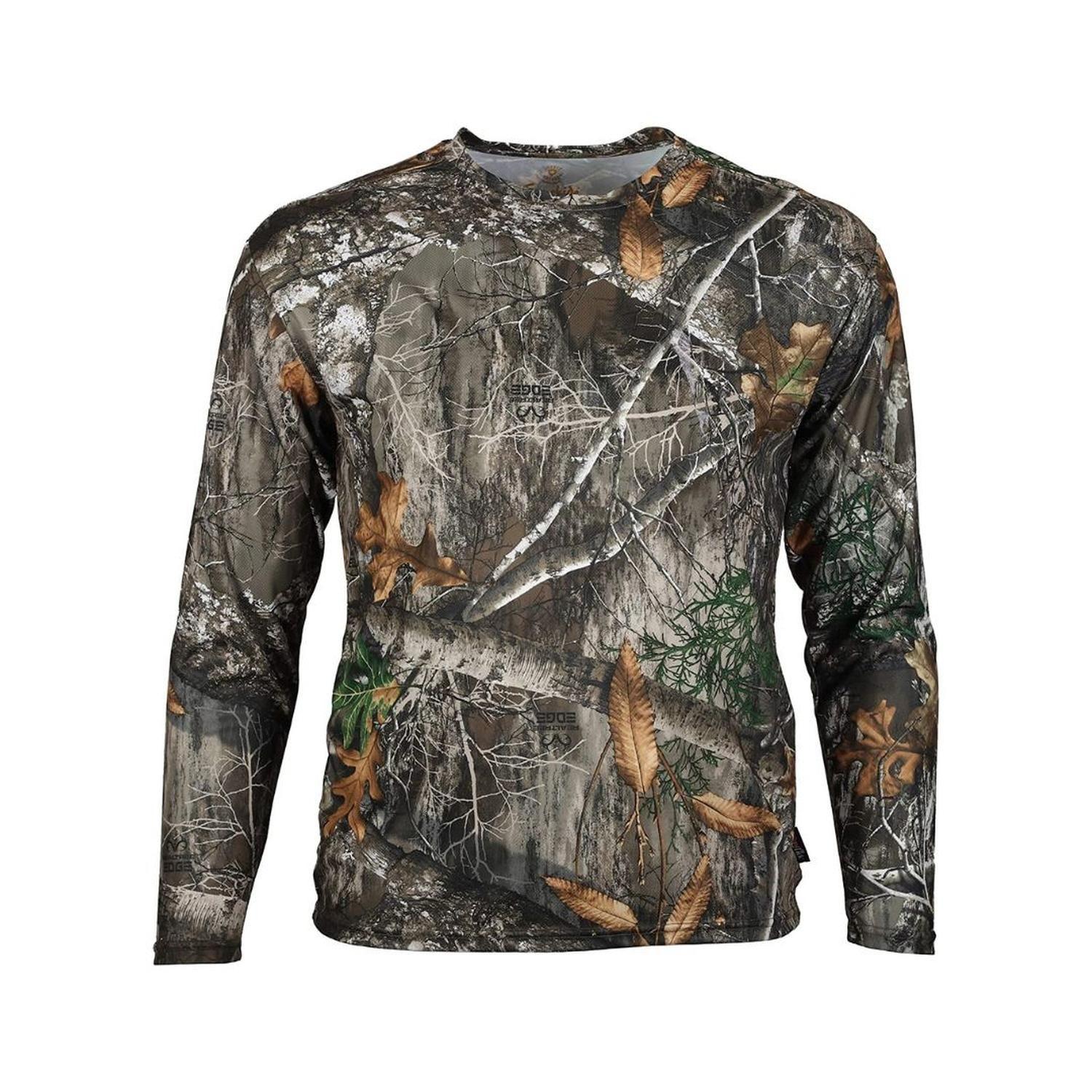 Camiseta De Caza Con Camuflaje Manga Larga Algodon-1