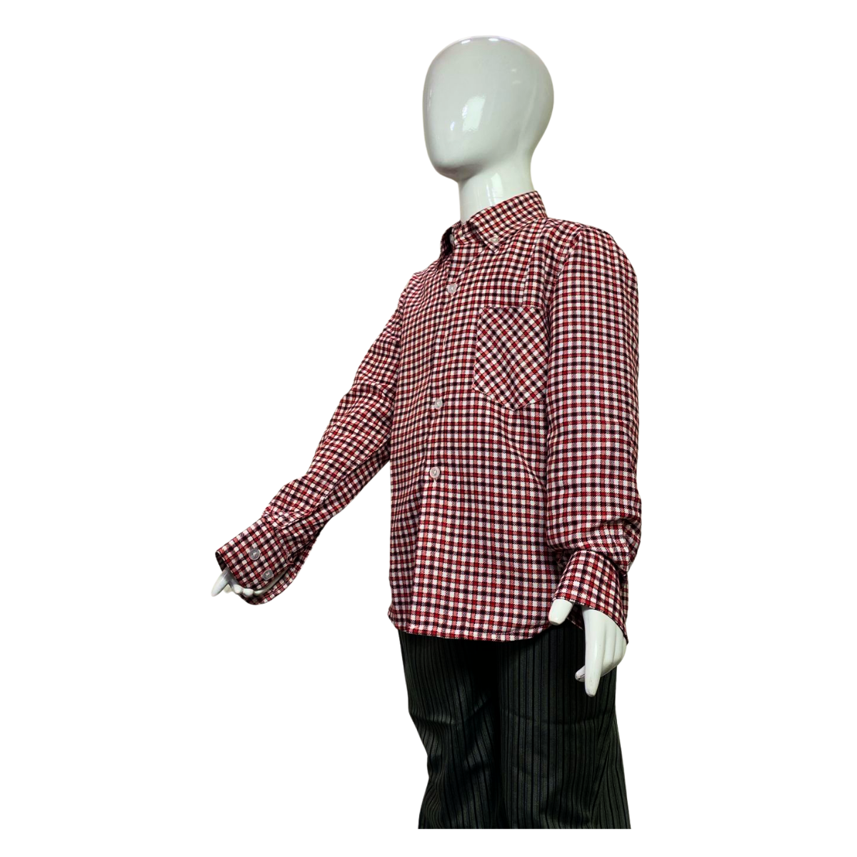 Camisa Cuadrille Para Traje Huaso Niño Y Juvenil Blanco Rojo-2