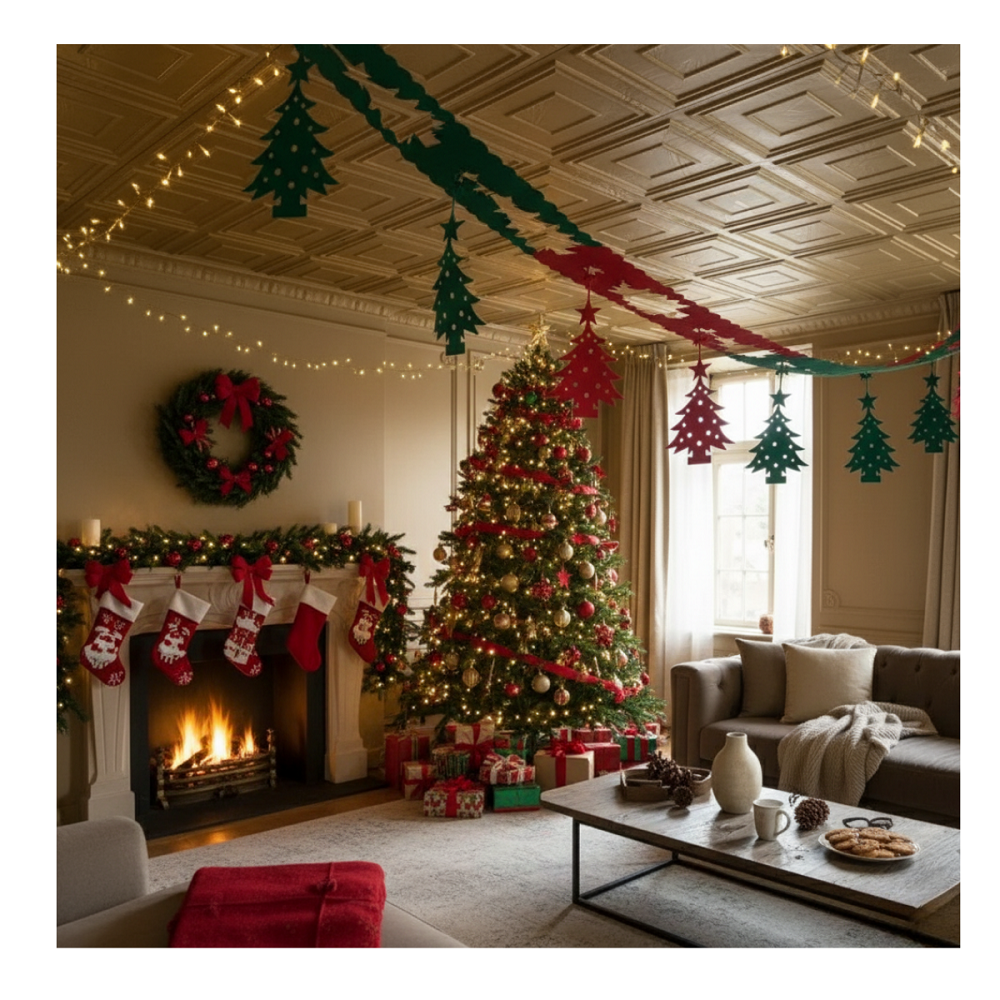 Decoración De Guirnalda Navideña Árbol Diseños Navidad 2025-2