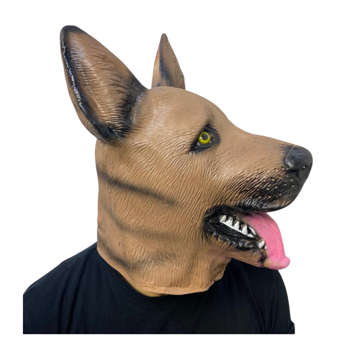 Máscara De Látex Diseño De Cabeza Perrito Halloween 2025-3