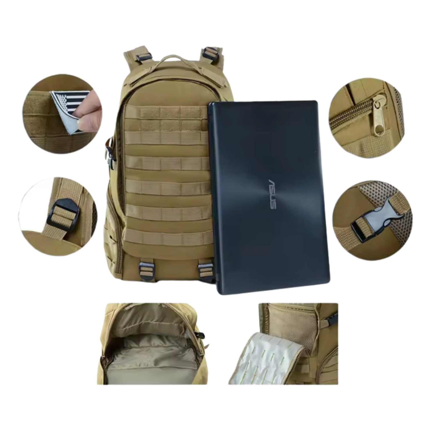 Mochila Táctica Militar Impermeable Trekking 25 Litros-4