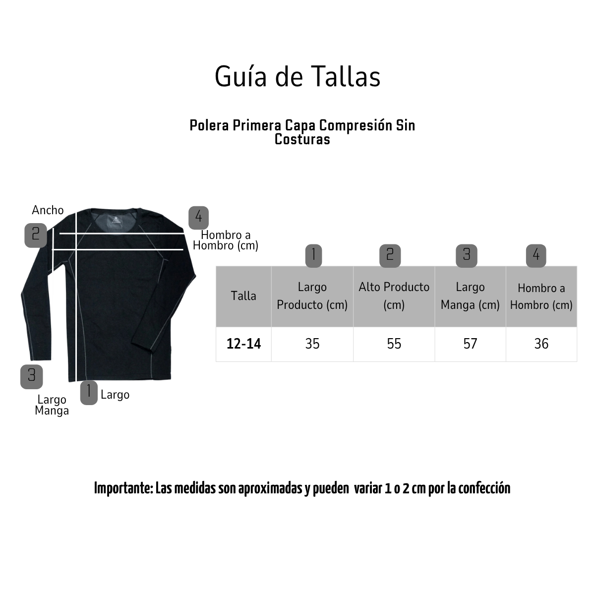 Polera Primera Capa Térmica Algodón Infantil Niños Juvenil-4