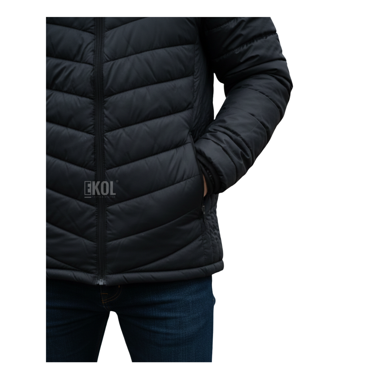 Chaqueta Parka Térmica Negra Comodidad y Calce Perfecto-4