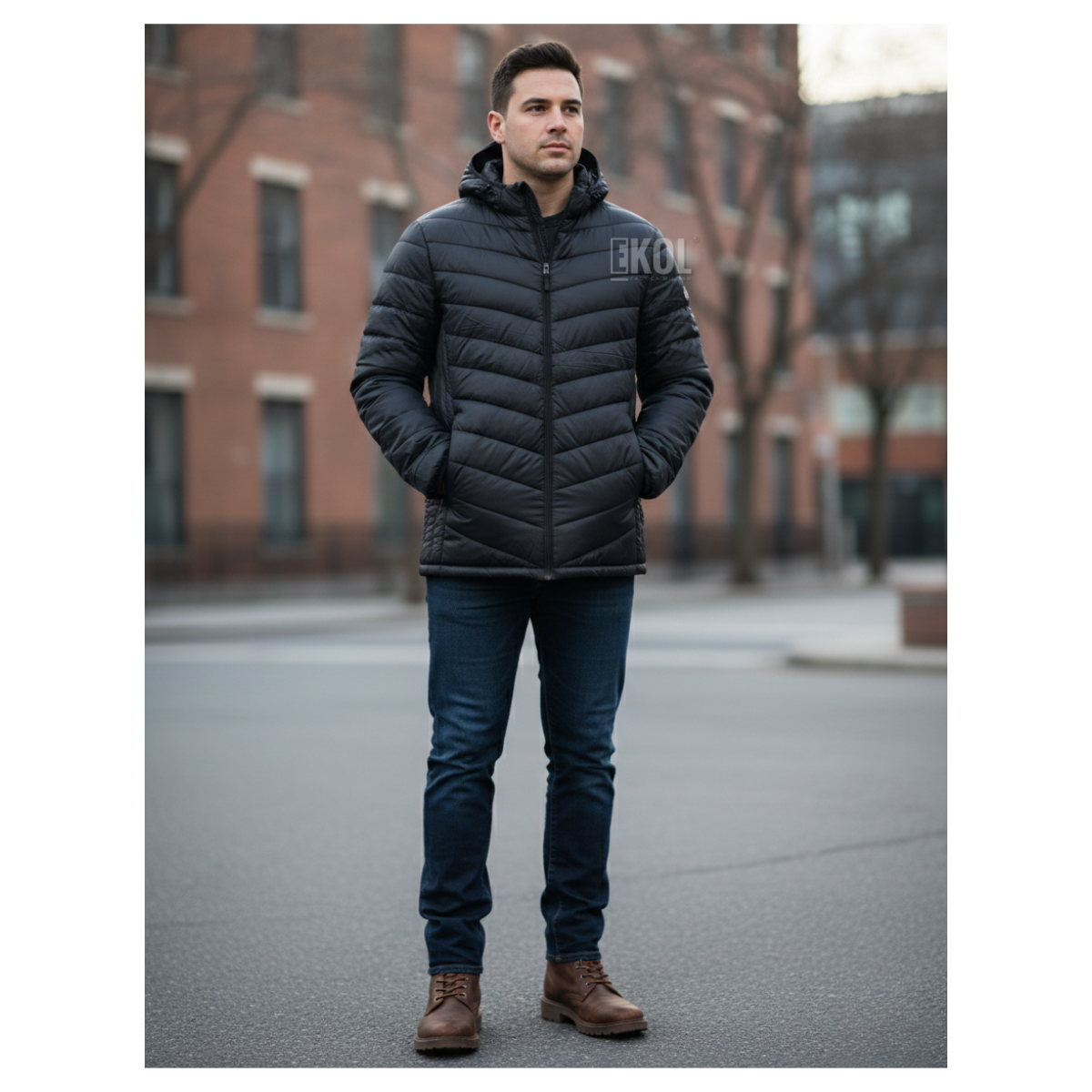 Chaqueta Parka Térmica Negra Comodidad y Calce Perfecto-2