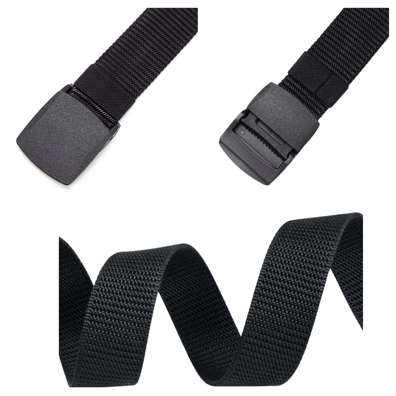 Cinturón Nylon Lona Táctico Ajustable Hebilla De Plastico-2