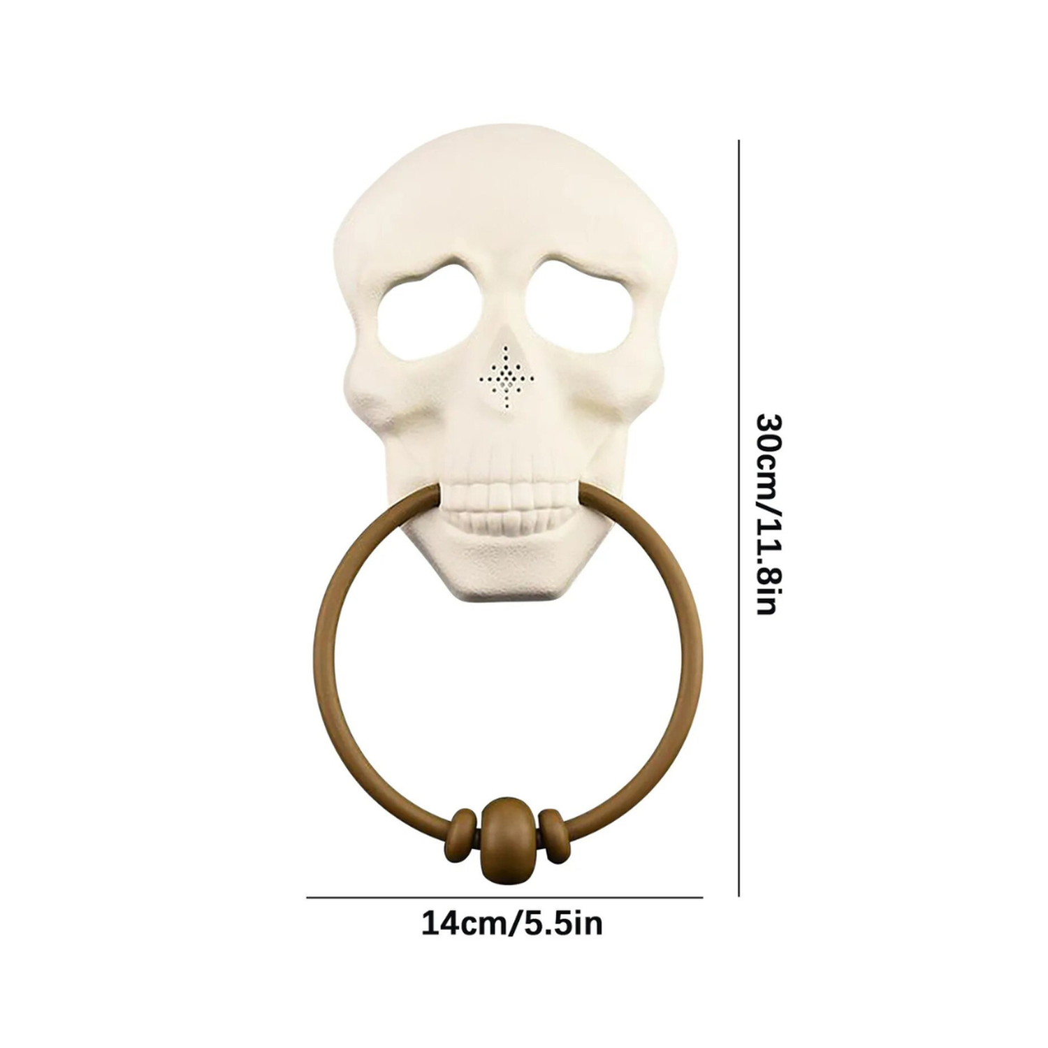 Cráneo 3D - Llamador de Puerta Colgante de Calavera Halloween-2