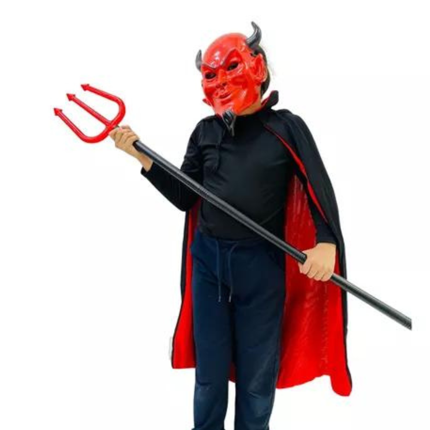Disfraz Para Niños Diablito Horrorifico + Capa Halloween-1