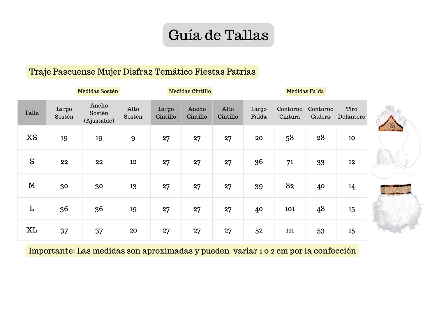 Traje Pascuense Mujer Disfraz Tematico Fiesta Patria-5