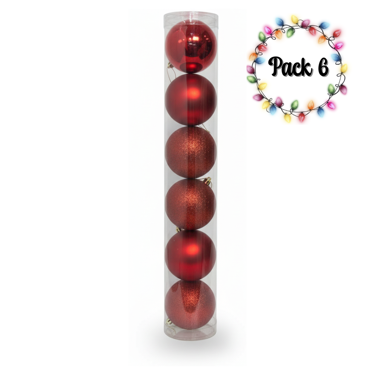 Pack 6 Esferas Navidad 10cm Decoración Colgantes-0