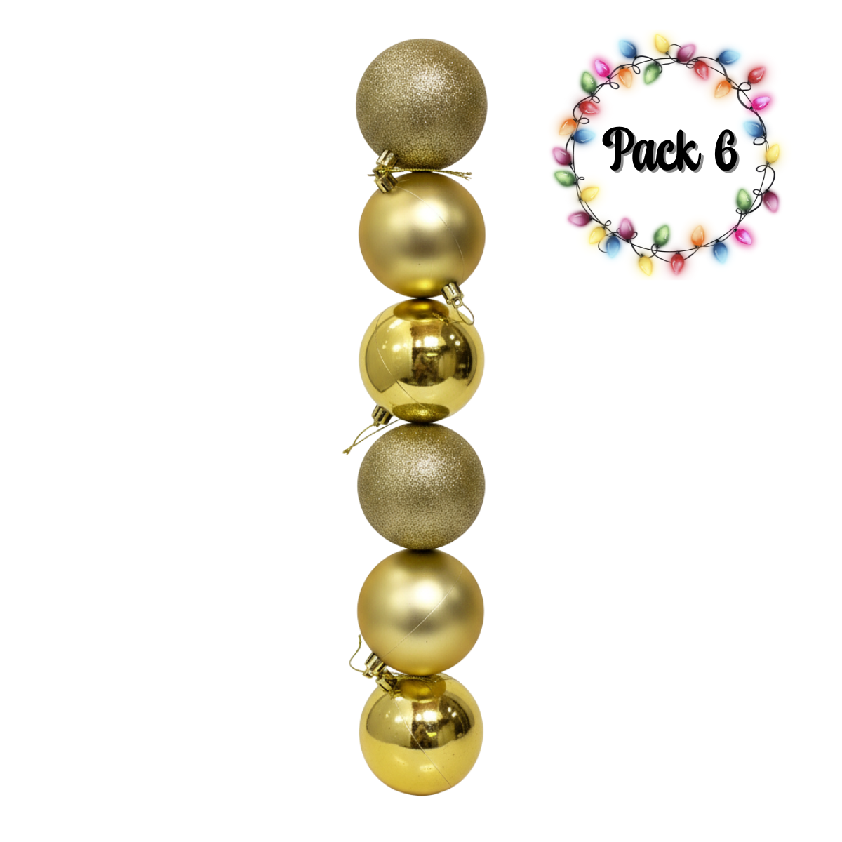 Pack 6 Esferas Navidad 10cm Decoración Colgantes-0