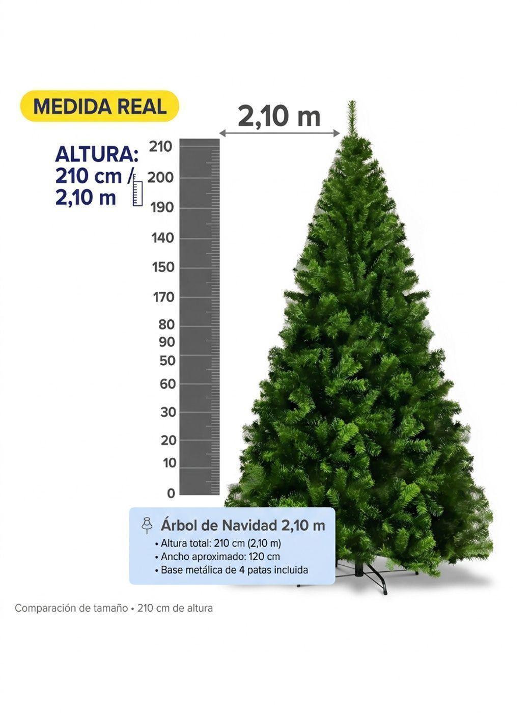 Arbol de Navidad Pino Verde 210cm Artificial-2