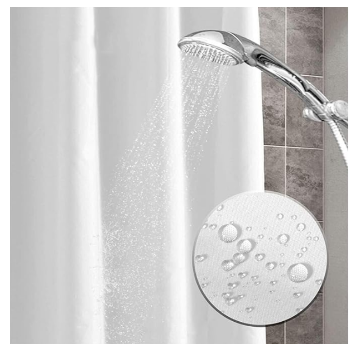 Forro Cortina Peva Texturizada Para Baño Resistente Flexible-5