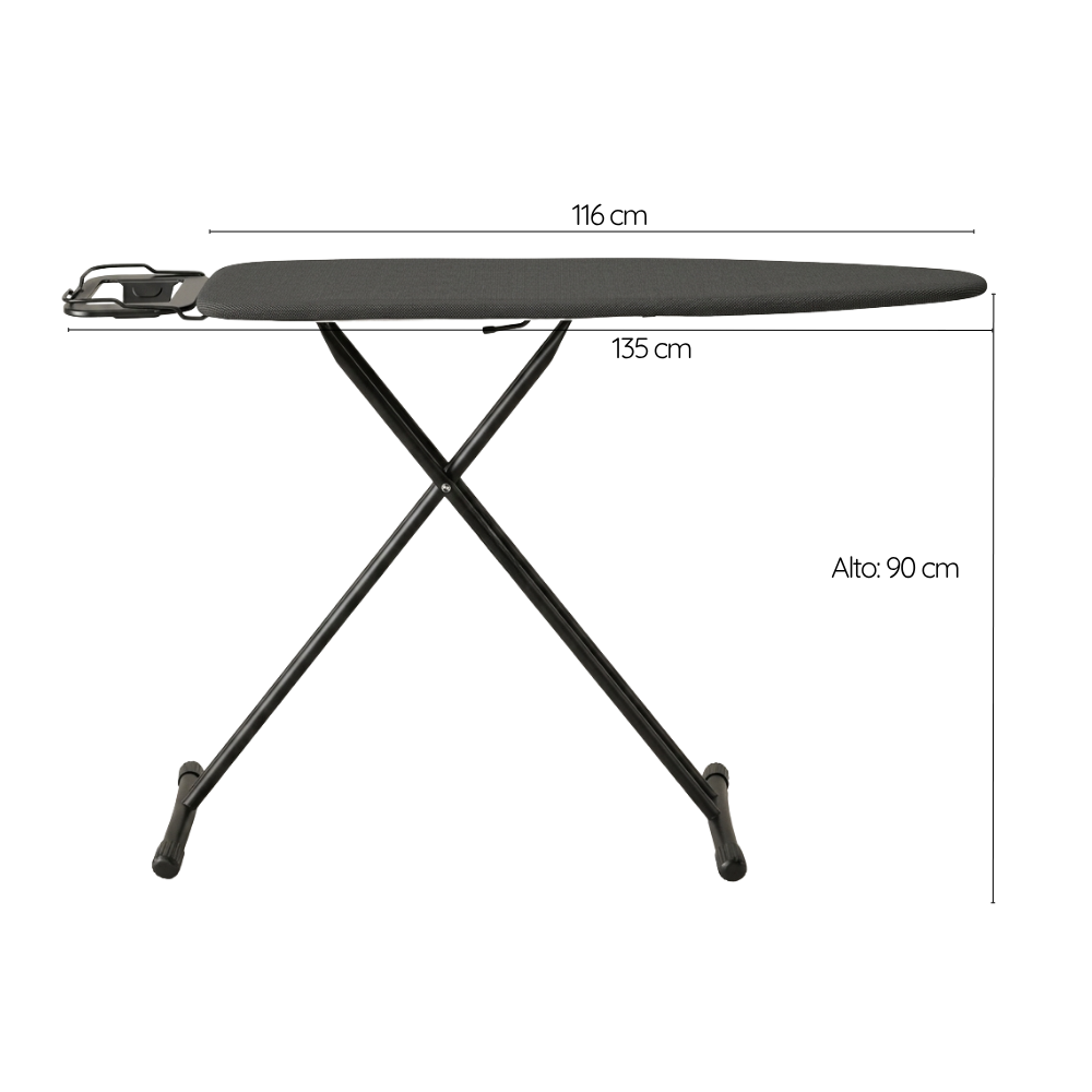 Tabla De Planchar Reforzada Plegable Premium Diseño Moderno 135x90 cm-5