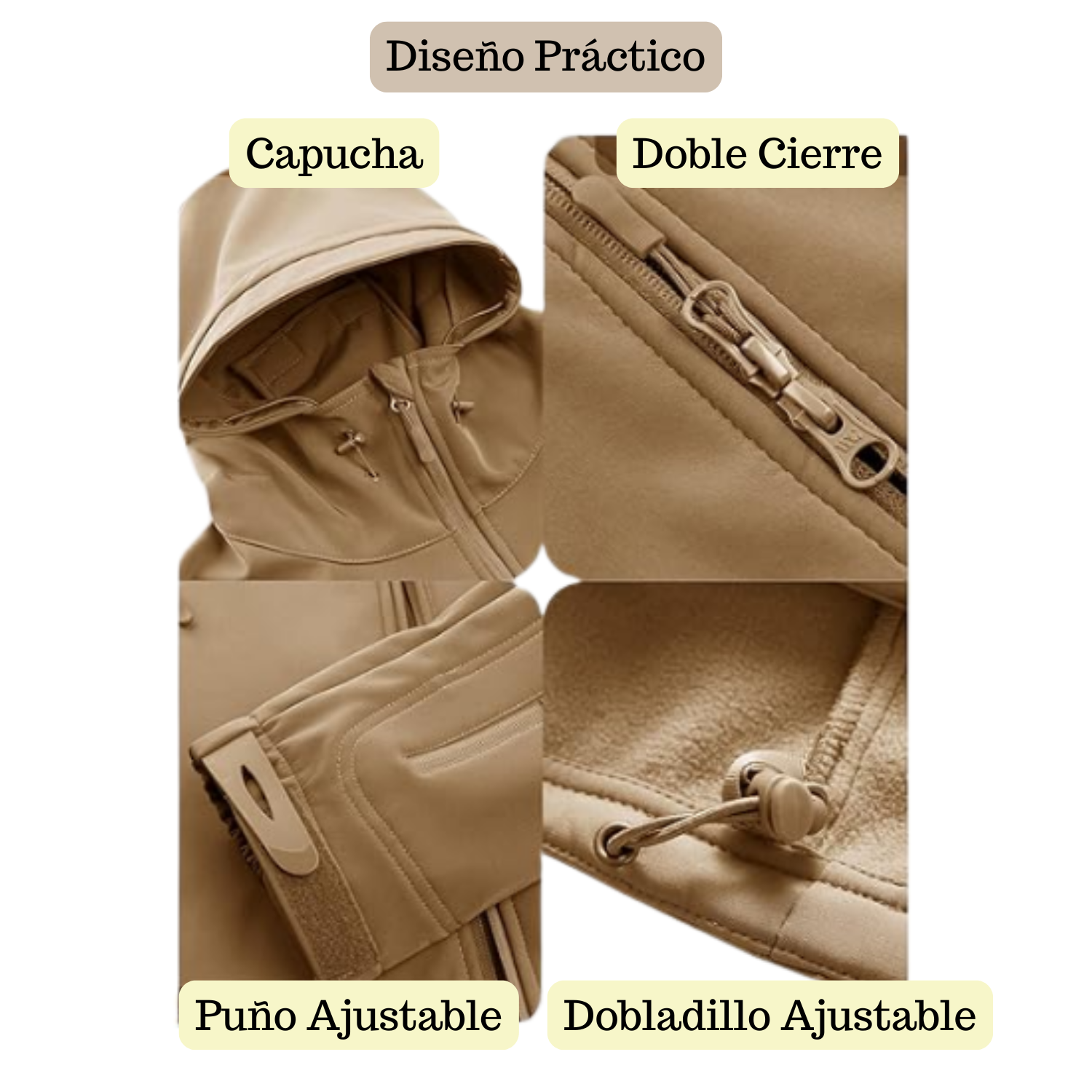 Chaqueta Softshell Tactica Militar Con Capucha Impermeable-1