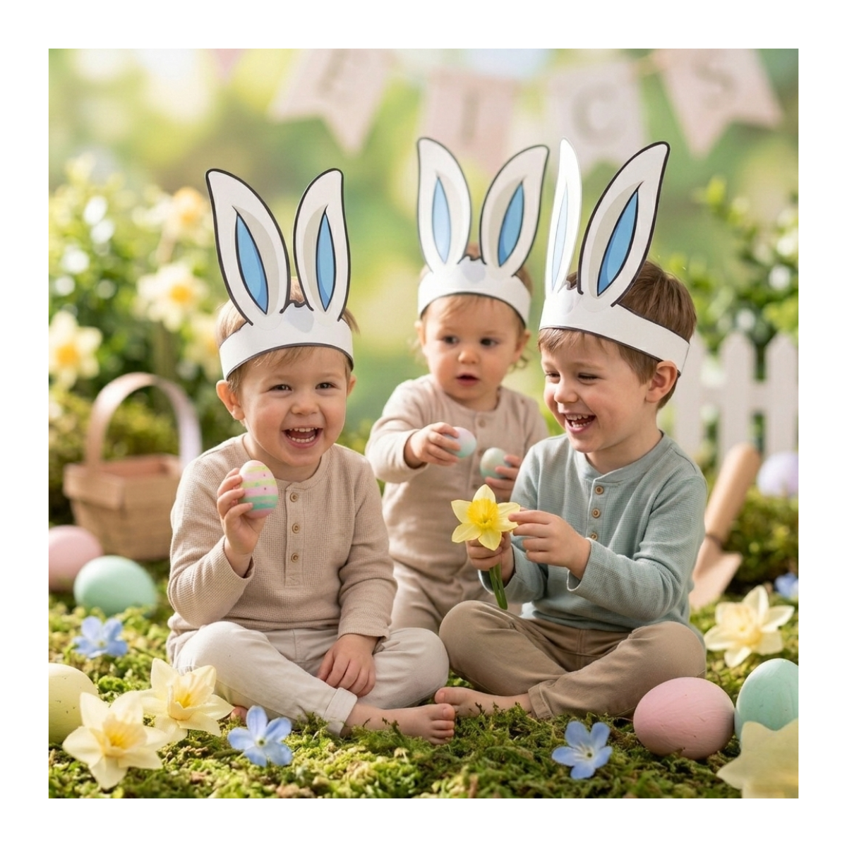 Pack 50 Cintillos Orejas De Conejo Pascua Resurrección Cartón-3