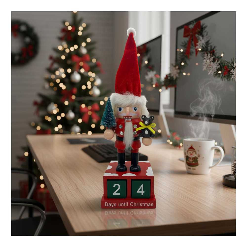 Calendario Navideño De Madera Hermoso Perpetuo Surtido Navidad 2025-4