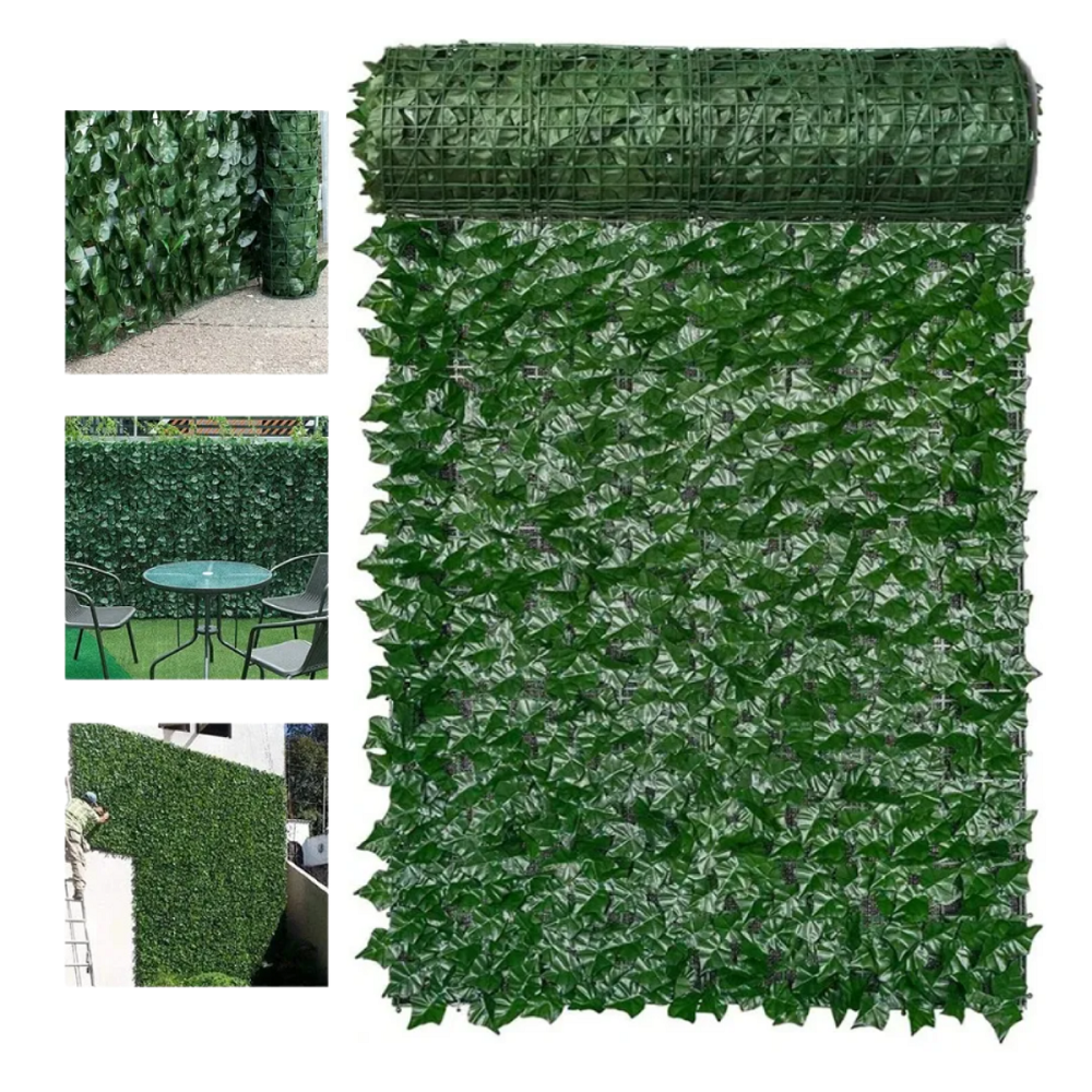 Pack 2 Mallas Cerca De Hojas Planta Enredadera Artificial Jardín 100x300 cm-3