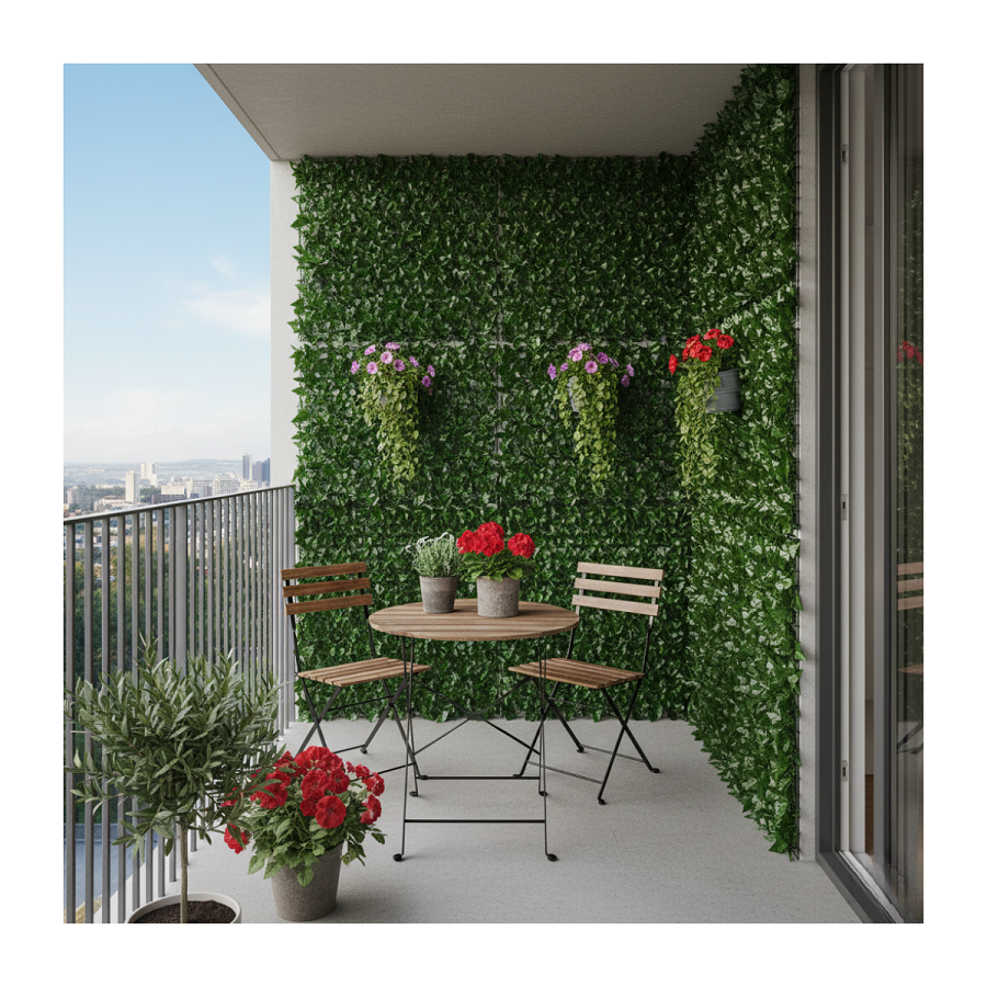 Pack 2 Mallas Cerca De Hojas Planta Enredadera Artificial Jardín 100x300 cm-5