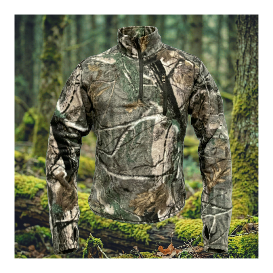 Poleron Polar de Caza con Cierre Hombre Térmico Camuflado-4