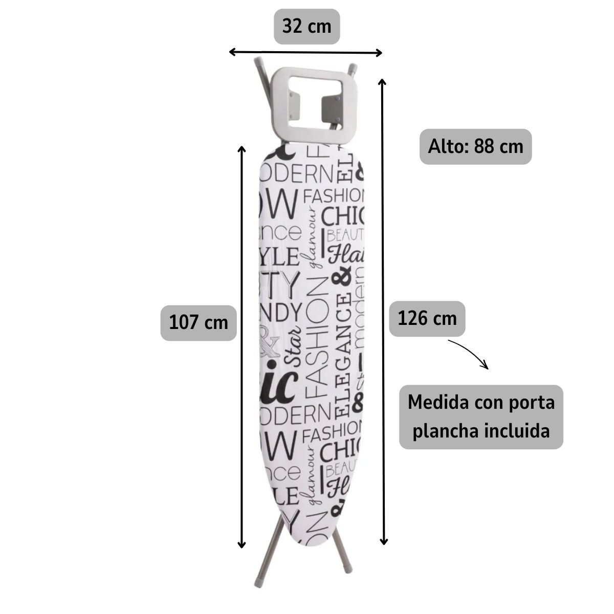 Tabla De Planchar Mesa De Planchar Home Metal Pp Tela-4