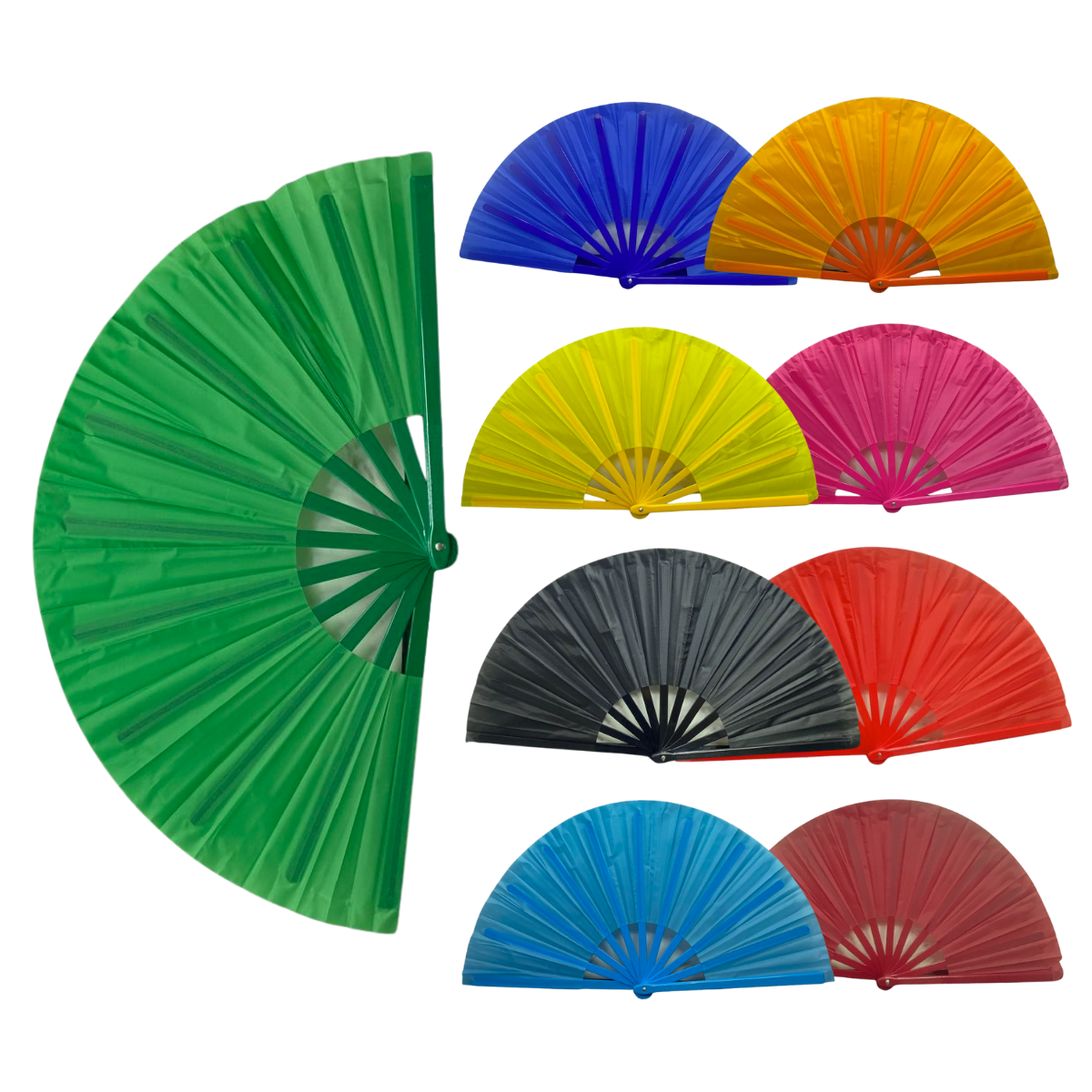 Pack 3 Abanicos Grandes Multicolores Bailes Primavera / Verano Surtidos-2