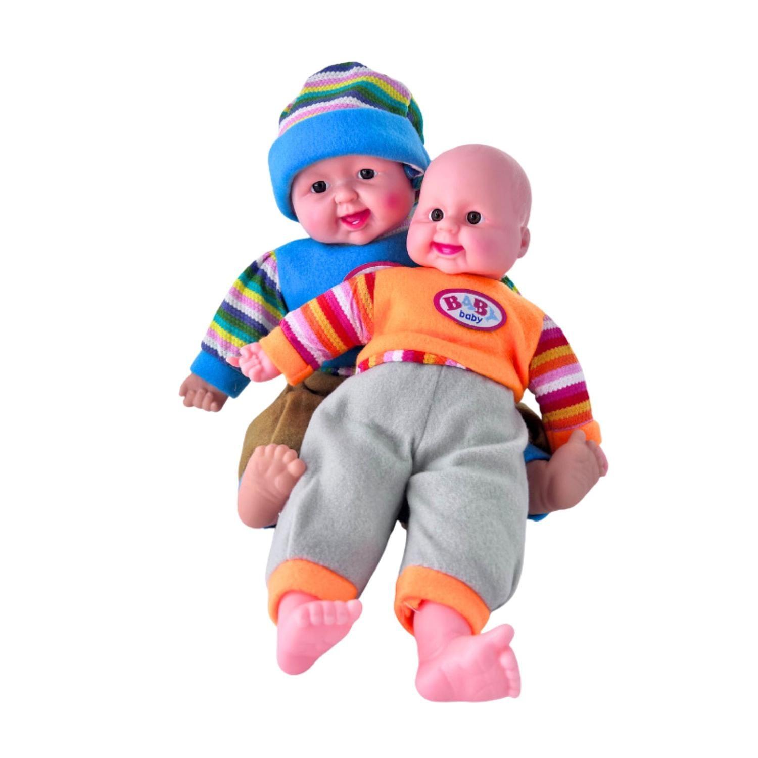 Pack (02) Muñeco Bebe Peuqeño - Mediano Juguete Ropita-0
