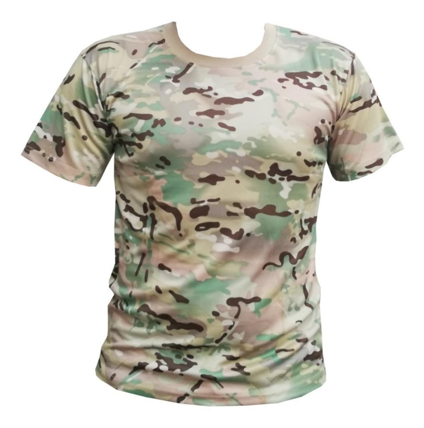 Polera Multicam Tela Dry Fit Militar Camping-0