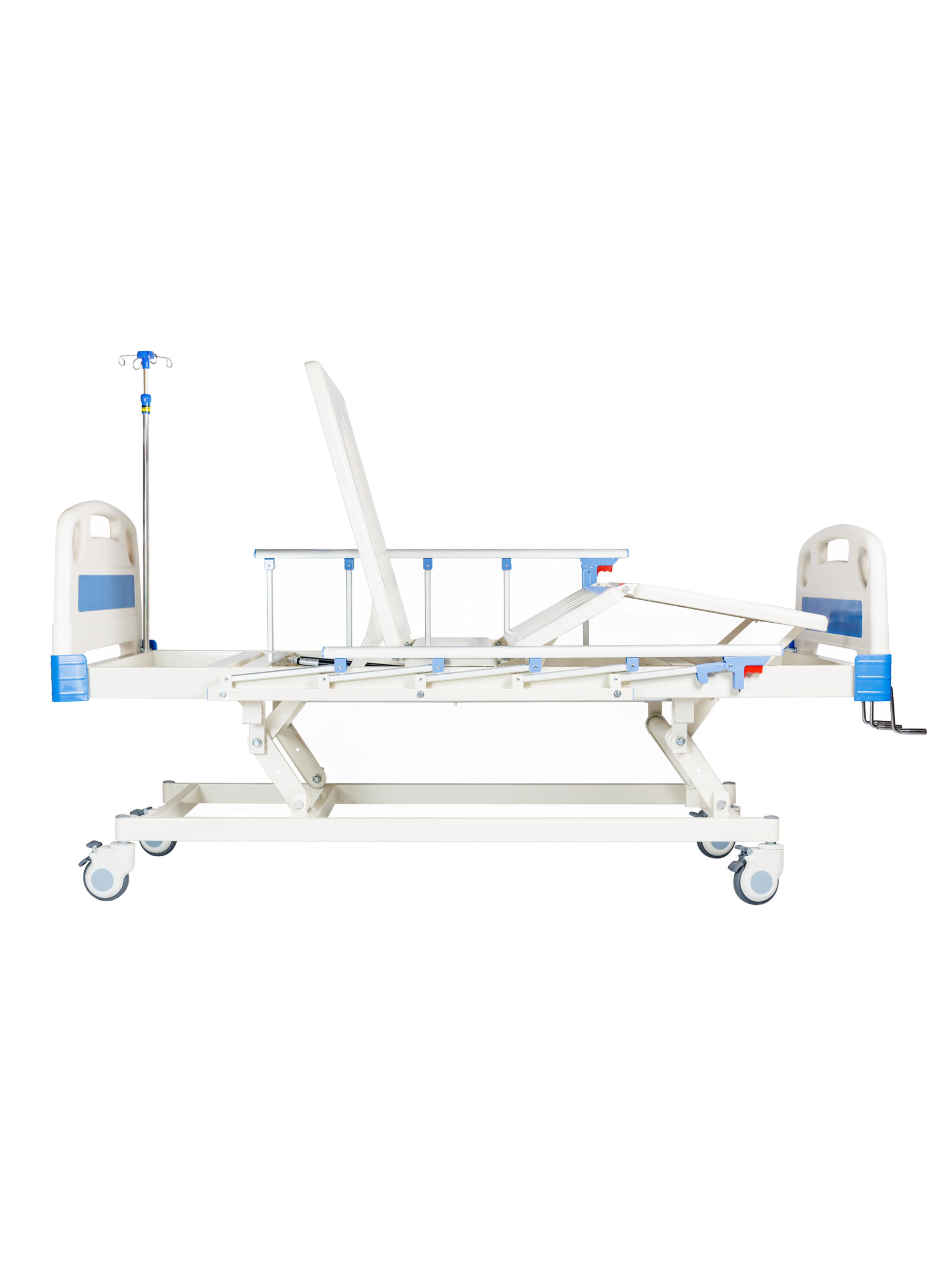 Catre Clínico Manual 3 posiciones Boxin Recovery BIII-21 + Colchón Seccionado 8 cm-2