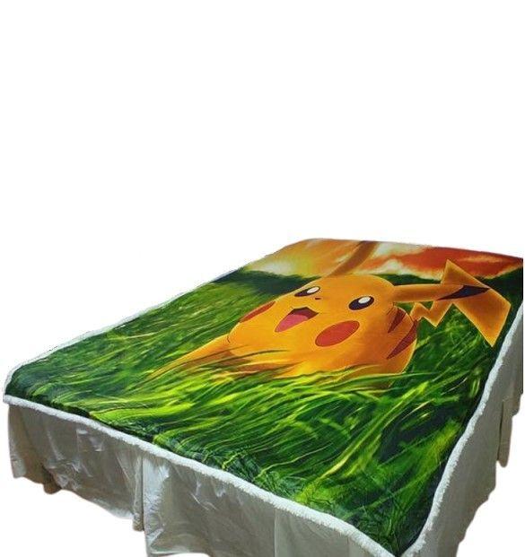 Cobertor sherpa PIKACHU 1.5 plazas-1